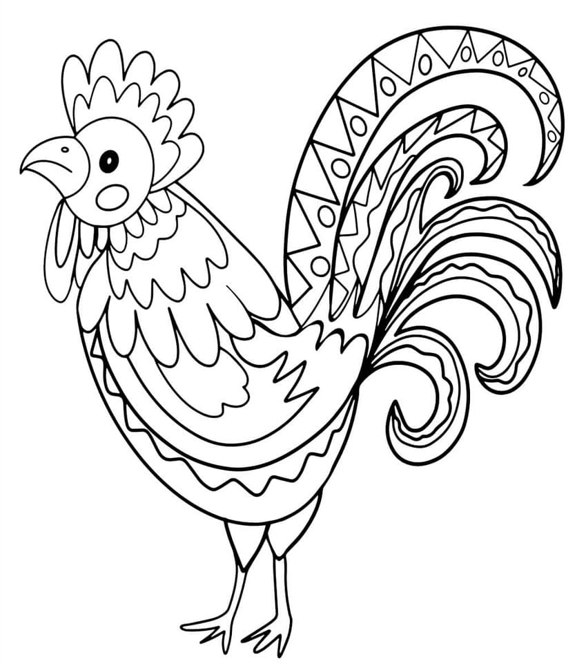 Hane smuk Tegninger til Farvelægning