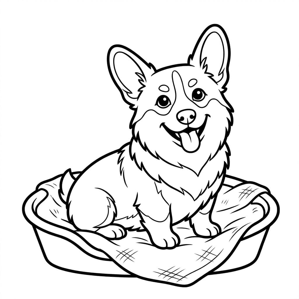 Hygge Corgi Tegninger til Farvelægning