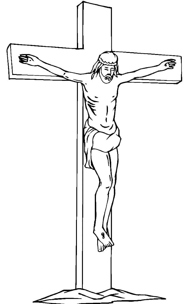 Jesus Kristus på korset Tegninger til Farvelægning