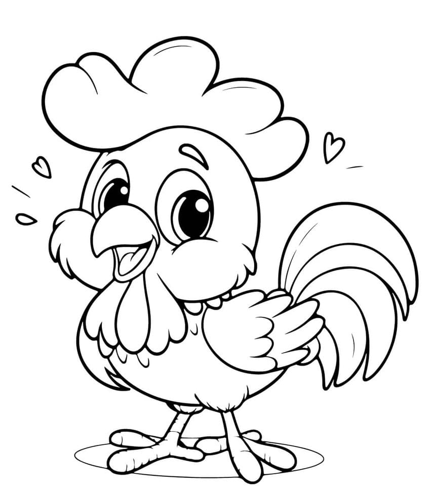 Kawaii-hane Tegninger til Farvelægning