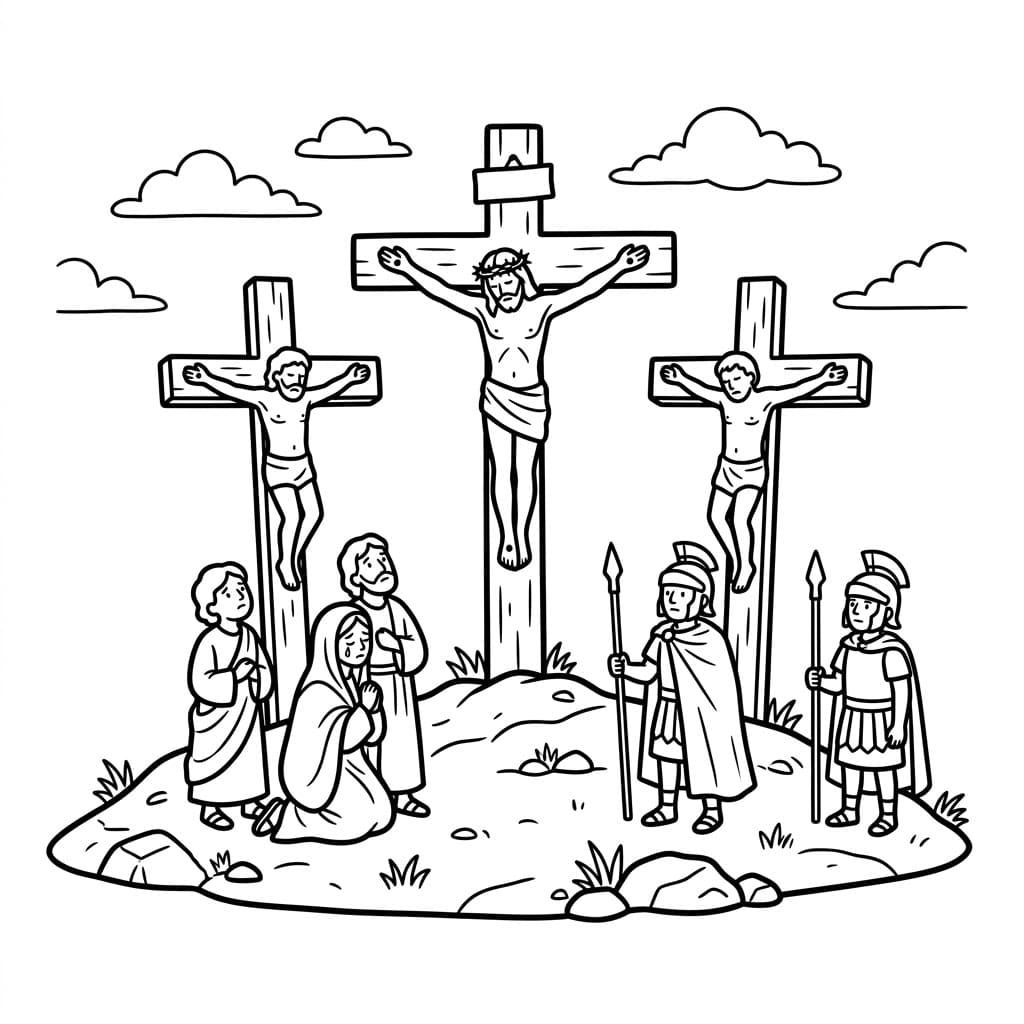 Langfredag Tegninger til Farvelægning