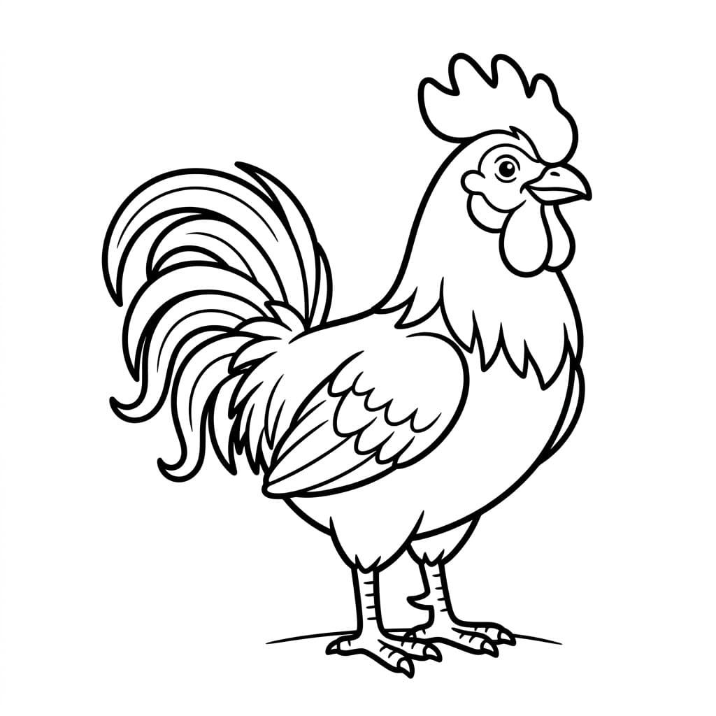 Lille hane Tegninger til Farvelægning