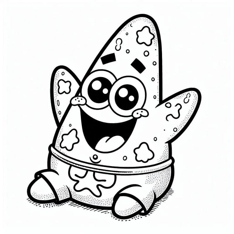 Lille Patrick-stjerne Tegninger til Farvelægning