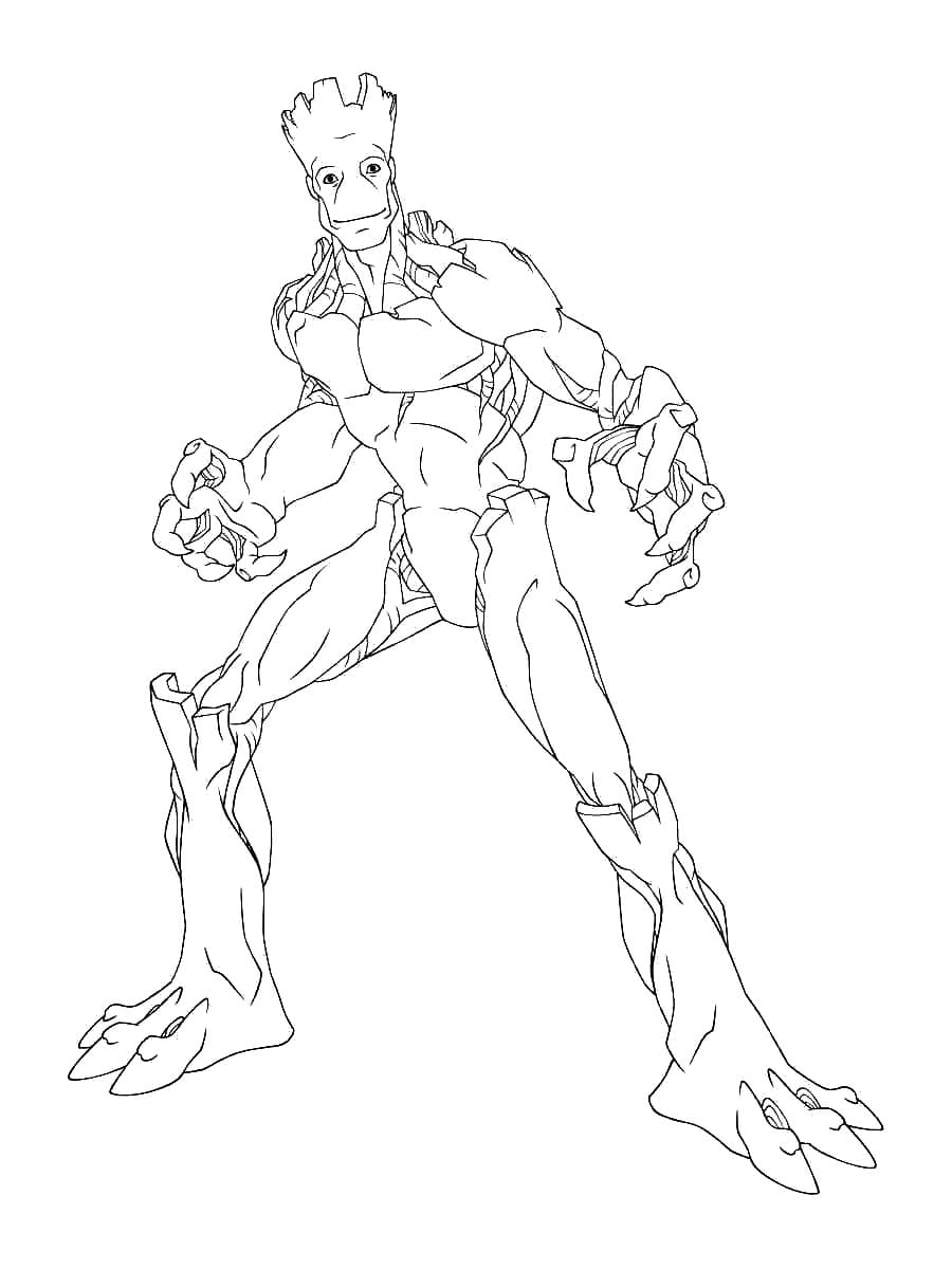 Marvel Groot Tegninger til Farvelægning