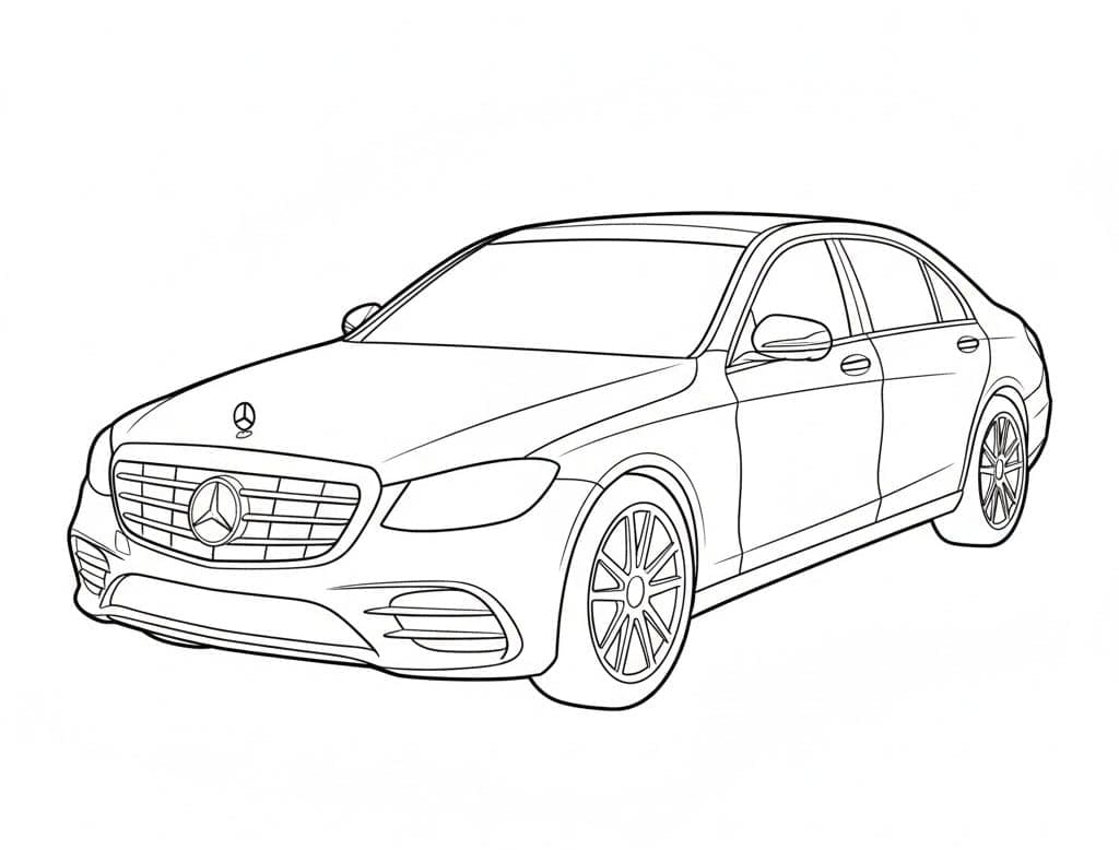 Mercedes Tegninger til Farvelægning