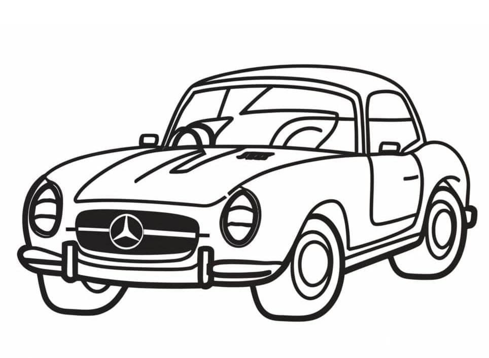 Mercedes-bil Tegninger til Farvelægning