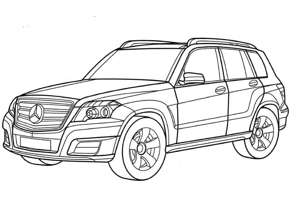 Mercedes enkel Tegninger til Farvelægning