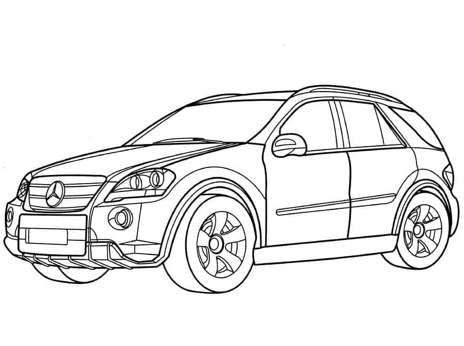 Mercedes M-Klasse Tegninger til Farvelægning