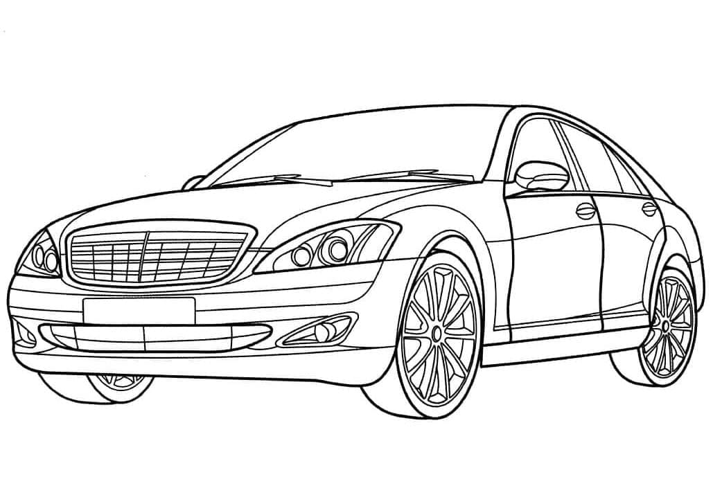 Mercedes S-Klasse Tegninger til Farvelægning