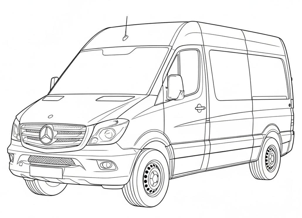 Mercedes-tryk Tegninger til Farvelægning