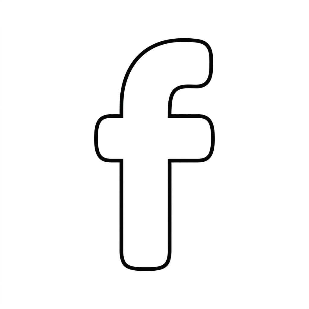 Minimal Bogstav f Tegninger til Farvelægning