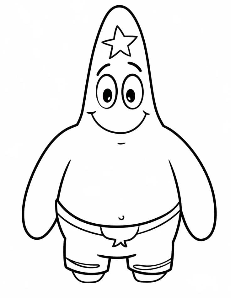 Nem Patrick-stjerne Tegninger til Farvelægning