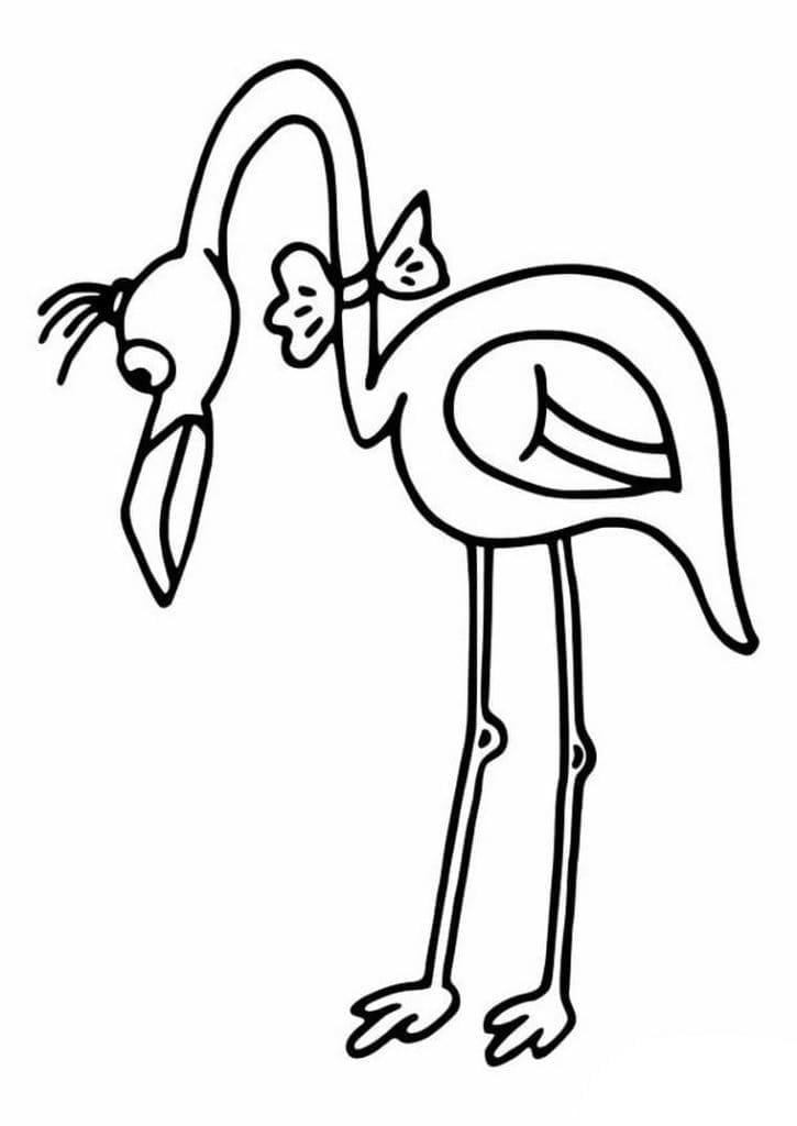 Nysgerrig flamingo Tegninger til Farvelægning