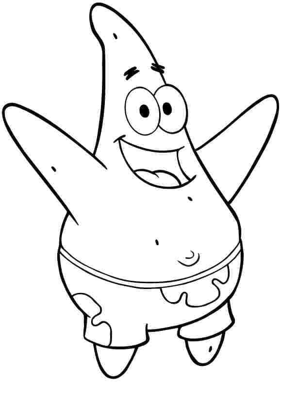 Patrick stjerne billede gratis Tegninger til Farvelægning