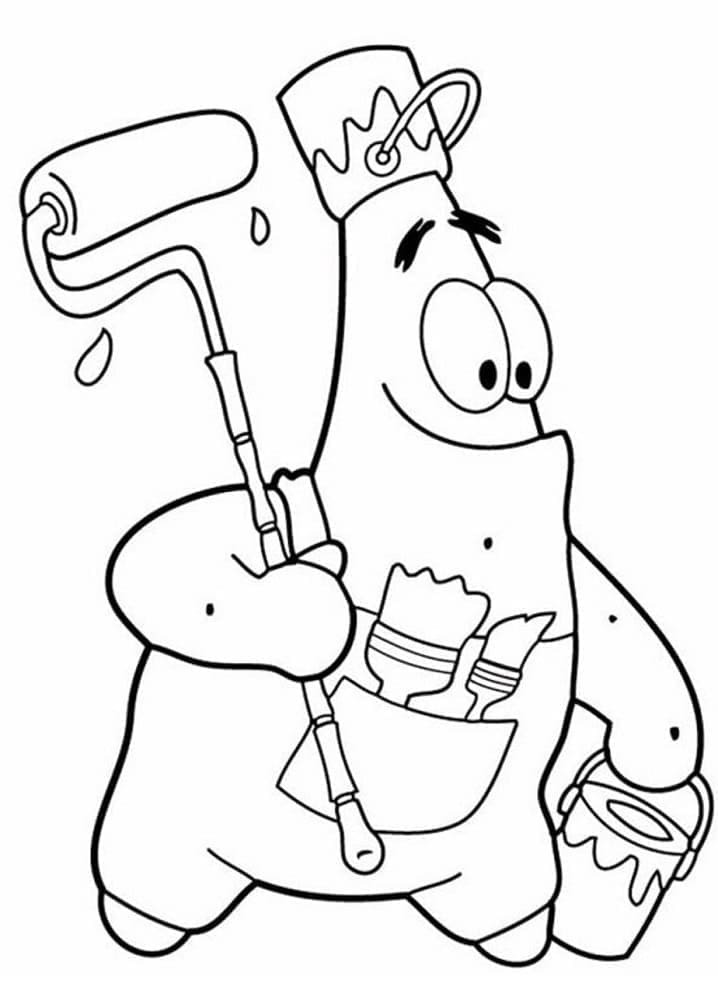 Patrick stjerne Maler Tegninger til Farvelægning