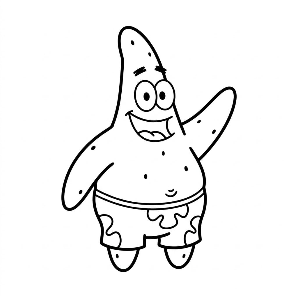 Patrick-stjerne Vinker Tegninger til Farvelægning