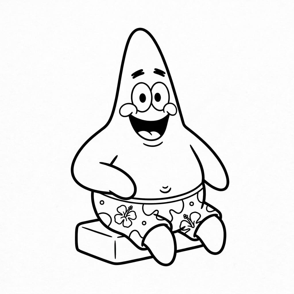 Patrick-stjernen Hviler Tegninger til Farvelægning