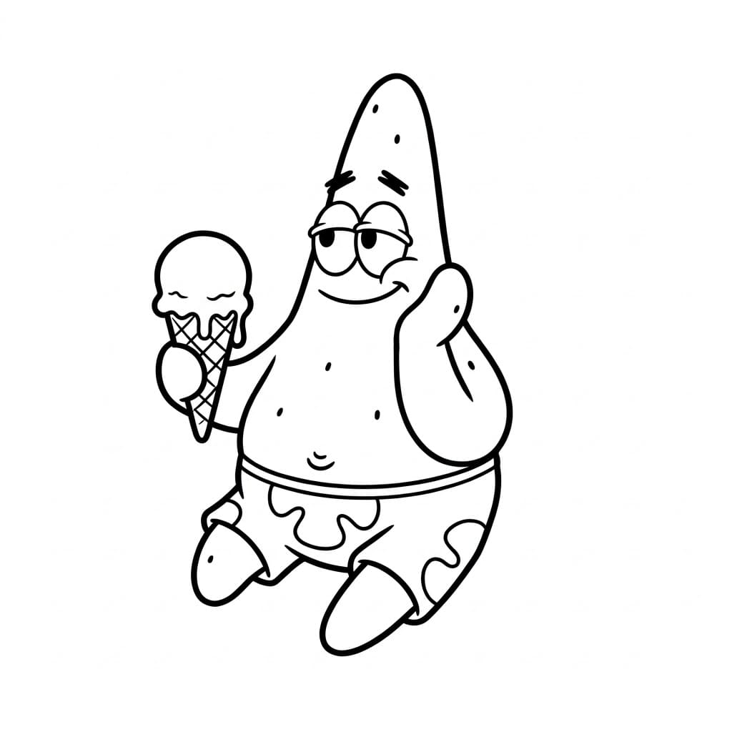 Patrick-stjernen Nyder Is Tegninger til Farvelægning