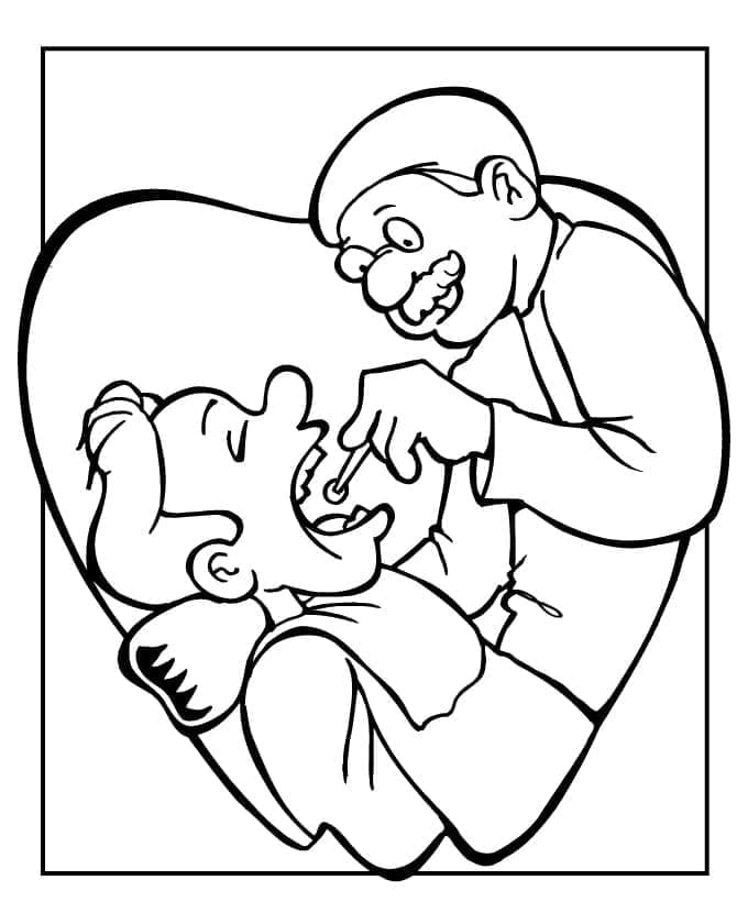 Printbar tandlæge Tegninger til Farvelægning