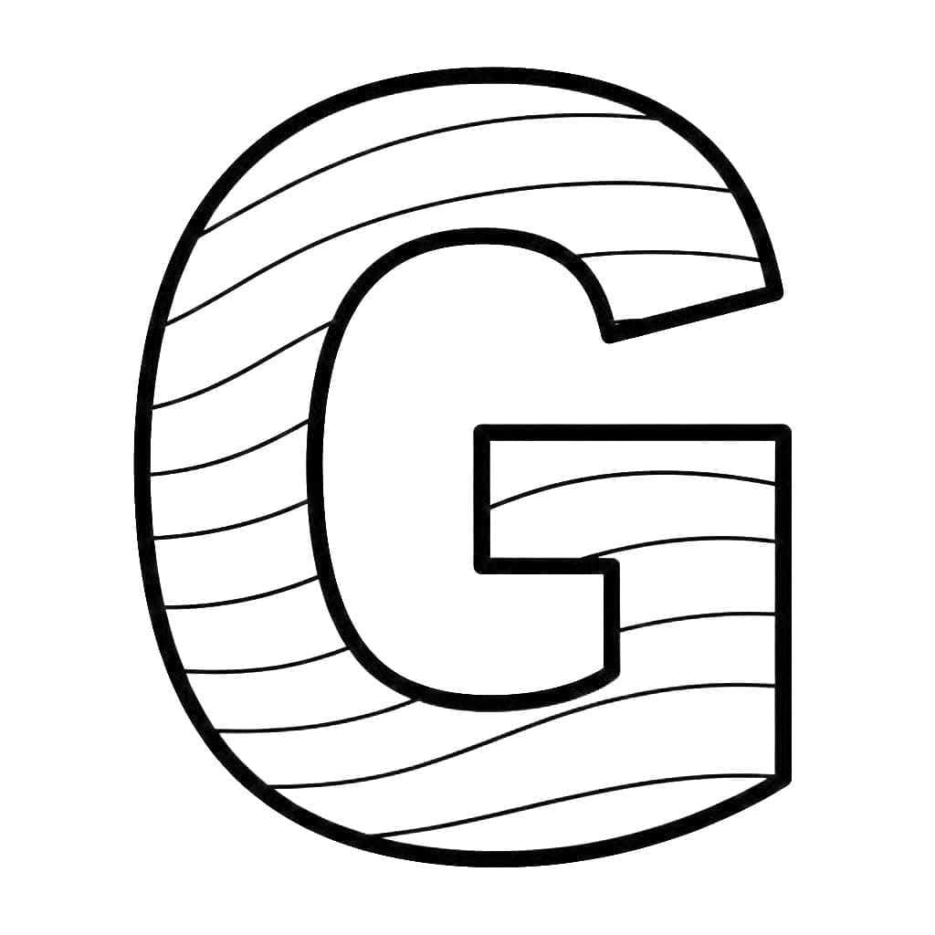 Regnbuebogstavet G Tegninger til Farvelægning