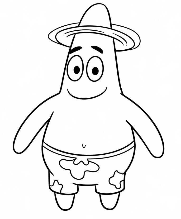 Simpel Patrick-stjerne Tegninger til Farvelægning