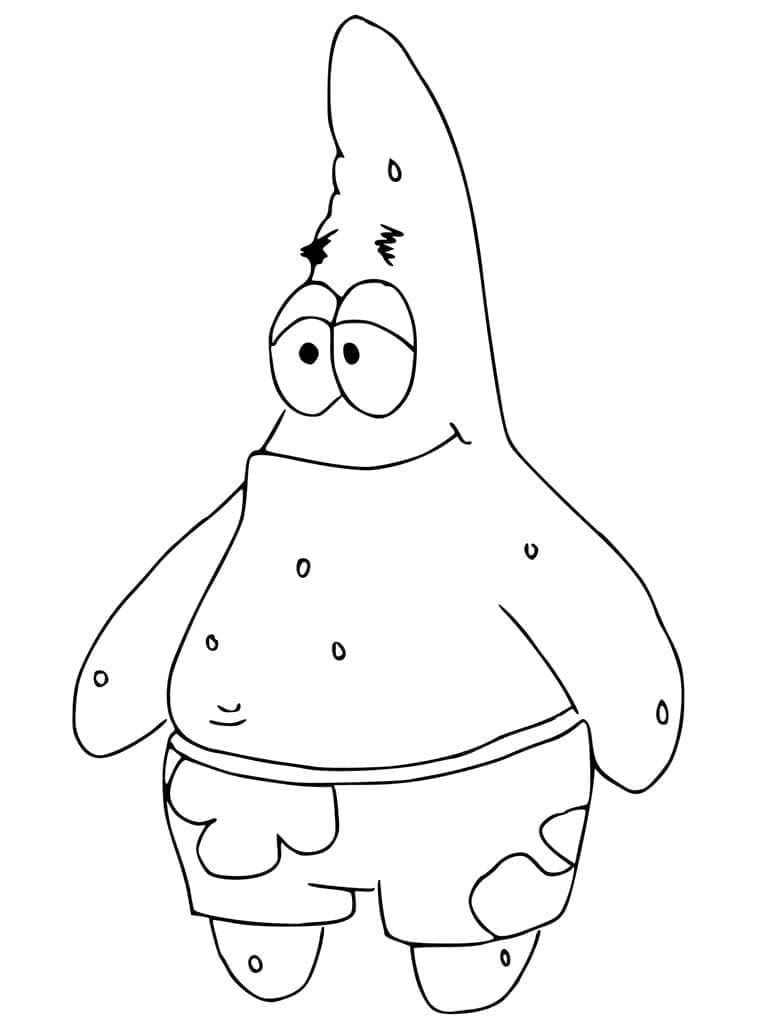 Sjov Patrick-stjerne Tegninger til Farvelægning