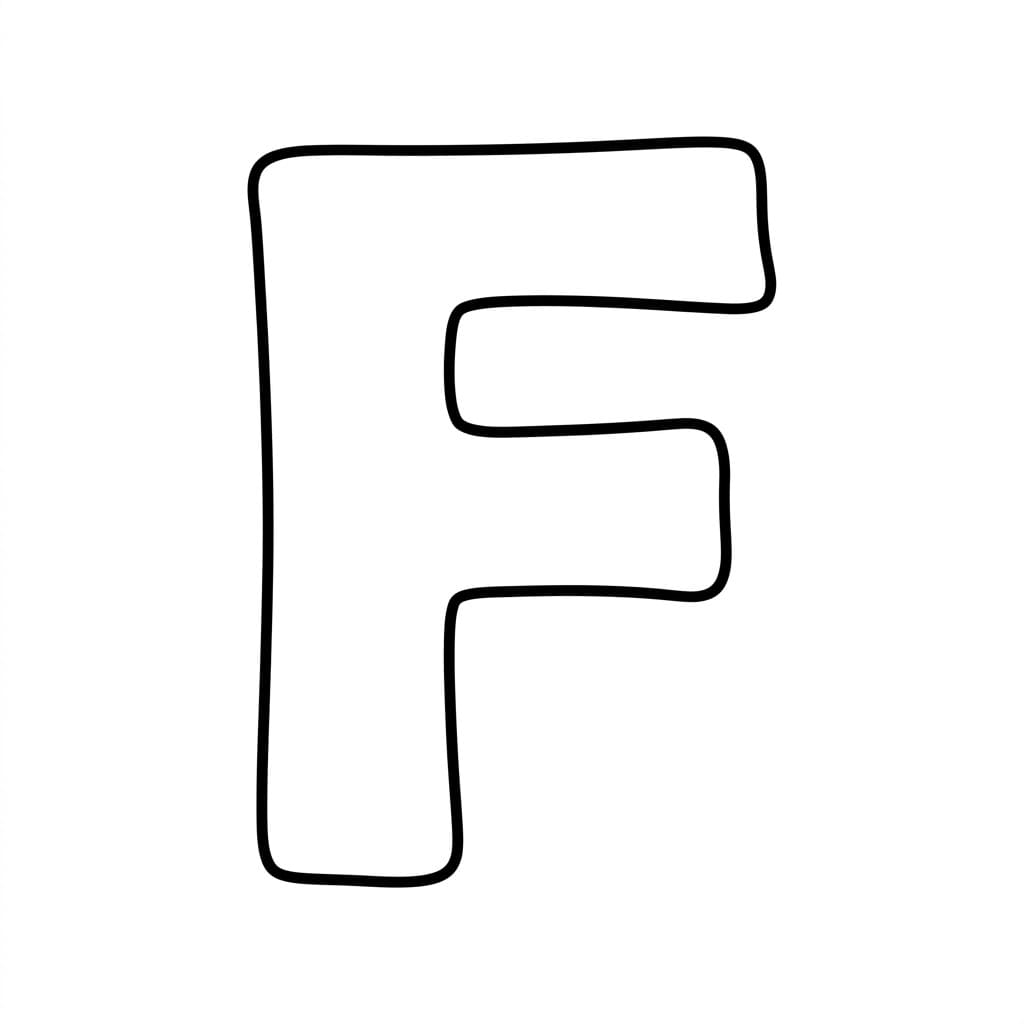 Skitse Bogstav F Tegninger til Farvelægning