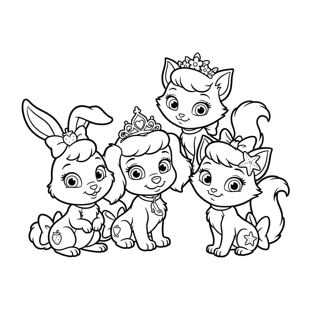 Små Palace Pets Tegninger til Farvelægning