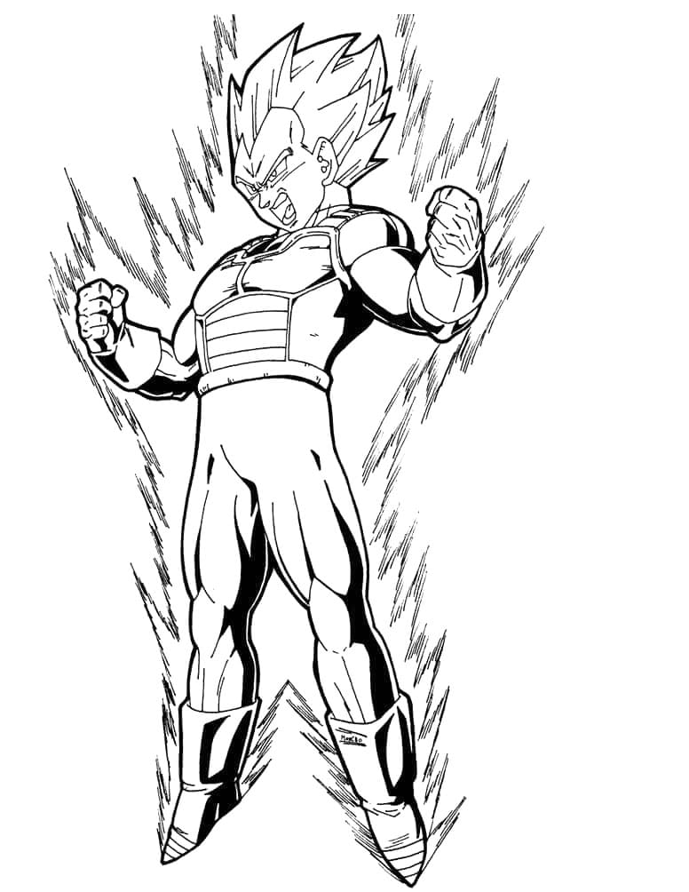 Super Saiyan Vegeta Tegninger til Farvelægning