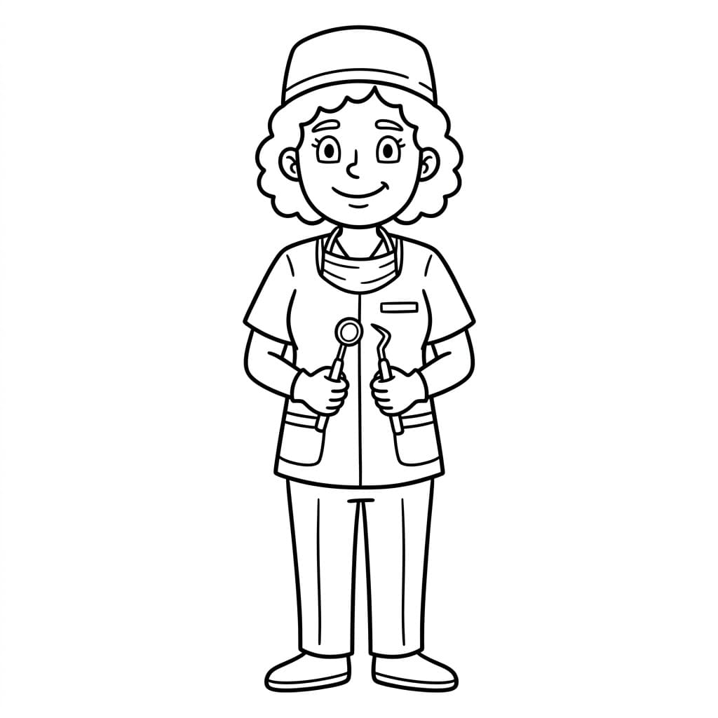 Tandlæge gratis Tegninger til Farvelægning