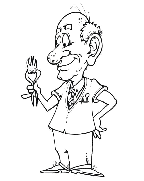 Tandlæge og en tand Tegninger til Farvelægning