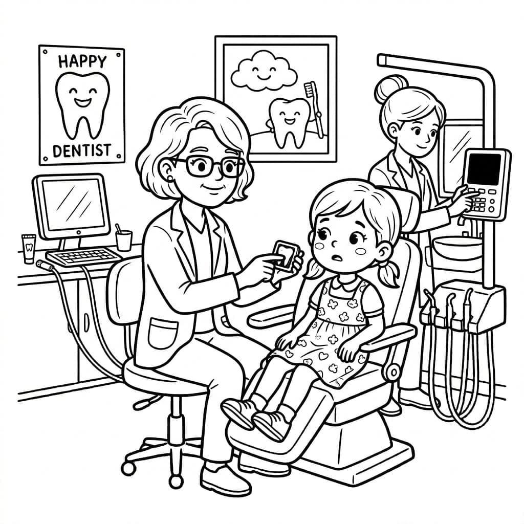 Tandlægeudstyr Tegninger til Farvelægning