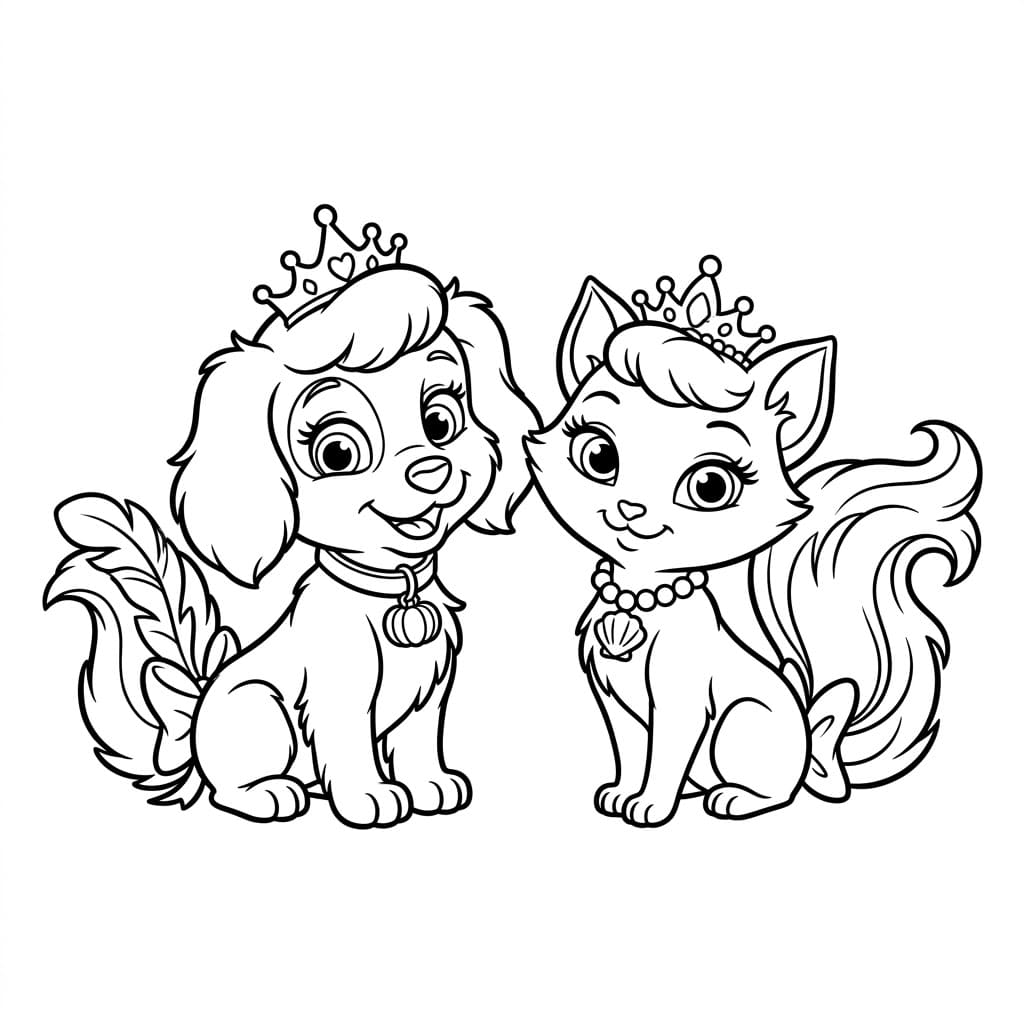 Palace Pets Tegninger til Farvelægning