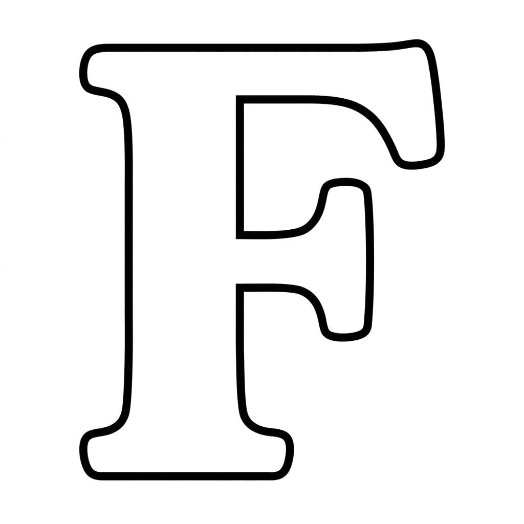 Bogstavet F Tegninger til Farvelægning