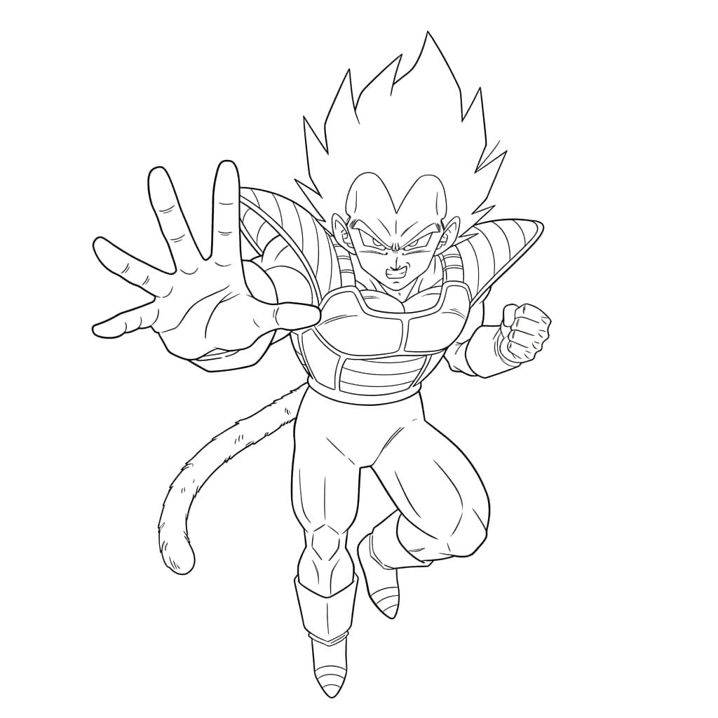Vegeta-billede Tegninger til Farvelægning