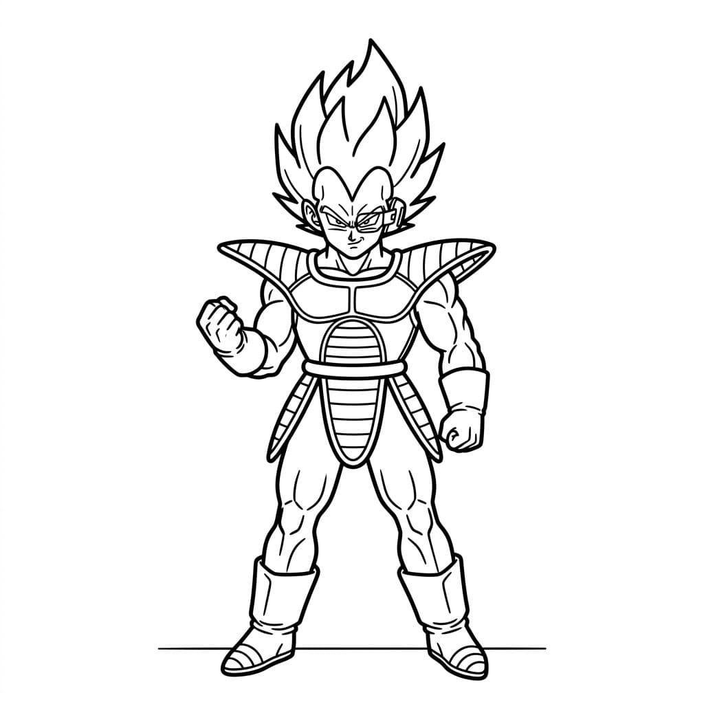 Vegeta er fantastisk Tegninger til Farvelægning