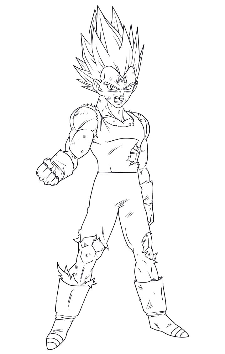 Vegeta er skadet Tegninger til Farvelægning