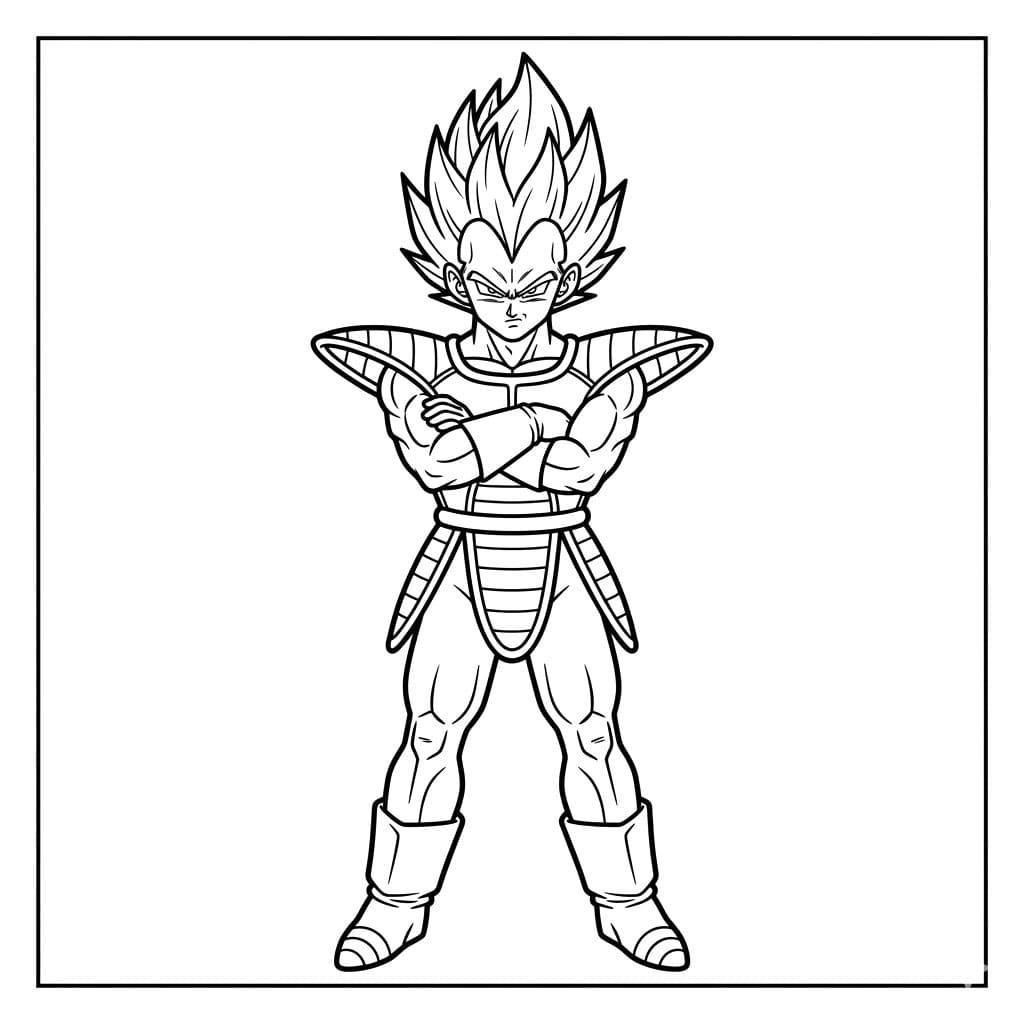 Vegeta Tegninger til Farvelægning