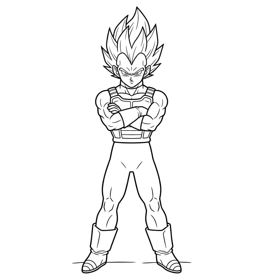 Vegeta-stande Tegninger til Farvelægning