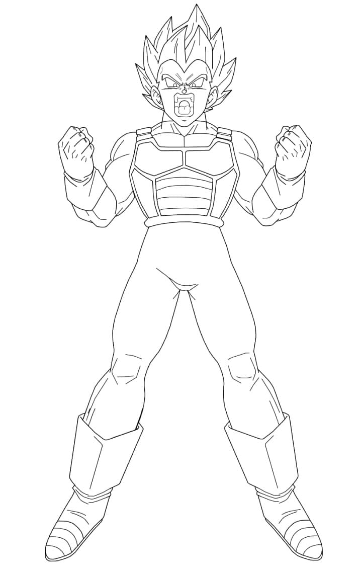 Vegeta Super saiyan Tegninger til Farvelægning