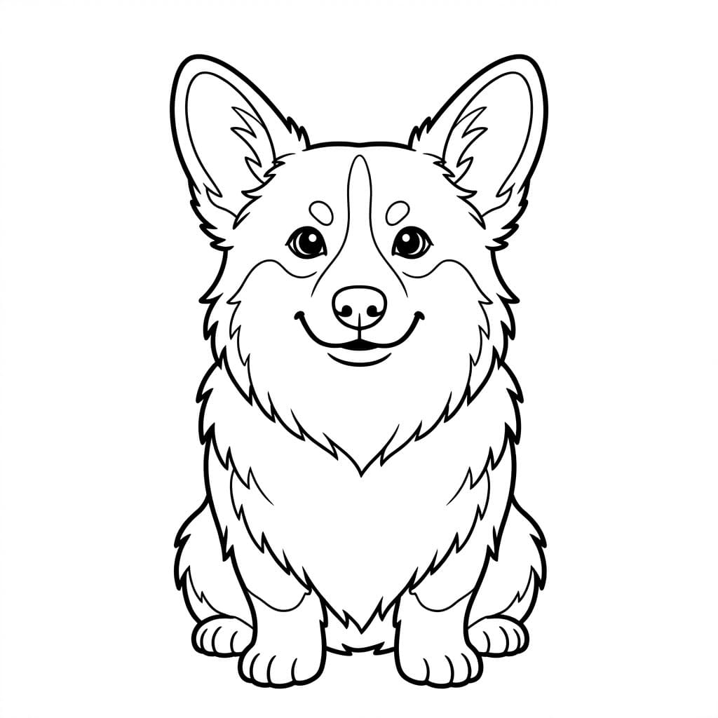 Walisisk corgi Tegninger til Farvelægning