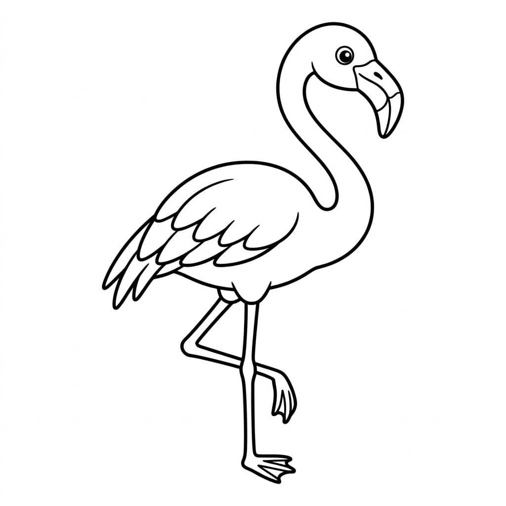 Flamingo Tegninger til Farvelægning