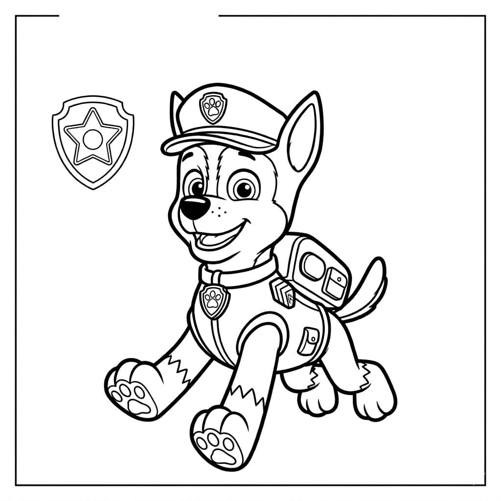 Aktiv Chase Tegninger til Farvelægning