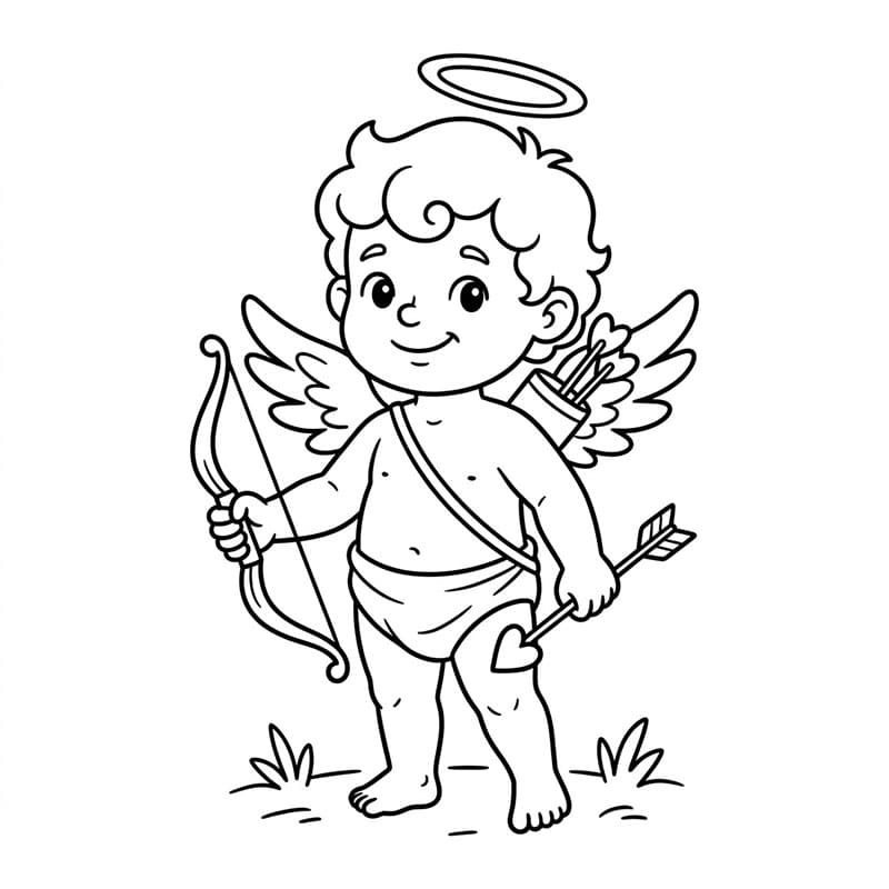 Amor med glorie Tegninger til Farvelægning