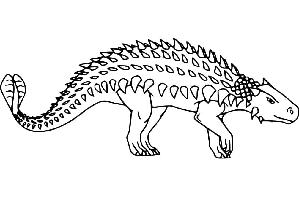 Ankylosaurus for børn Tegninger til Farvelægning