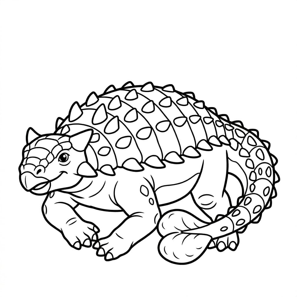 Ankylosaurus på Jorden Tegninger til Farvelægning