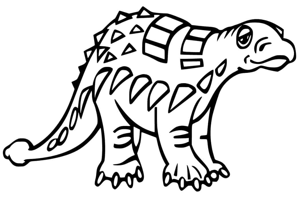 Ankylosaurus printbar Tegninger til Farvelægning