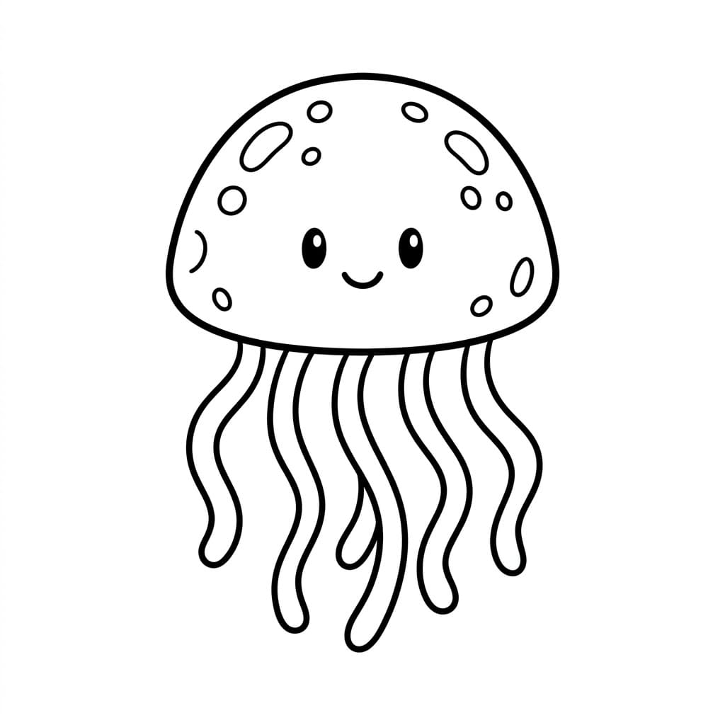 Blød Vandmand Tegninger til Farvelægning