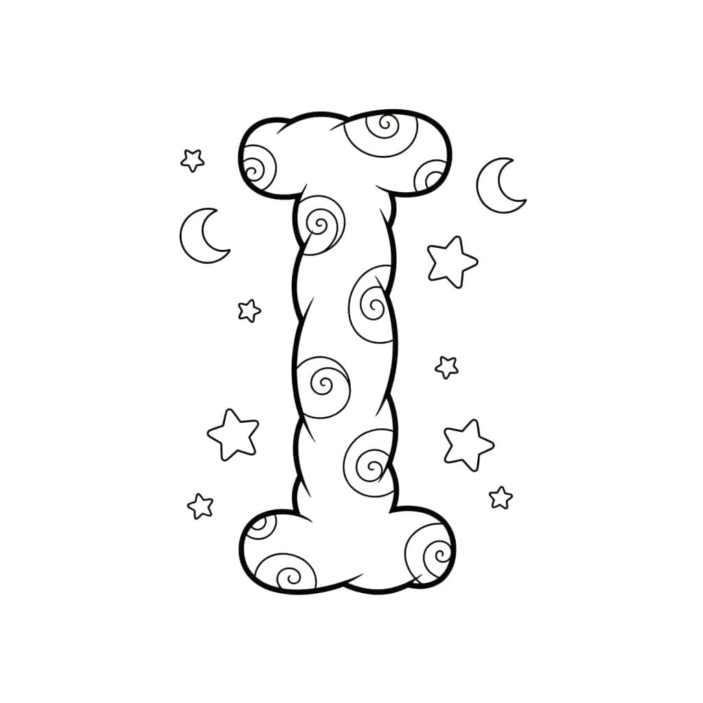 Blødt bogstav I Tegninger til Farvelægning