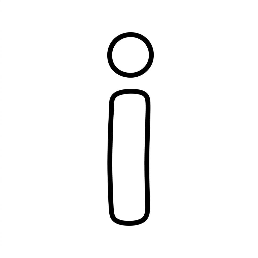 Bogstav I træfibermotiv Tegninger til Farvelægning